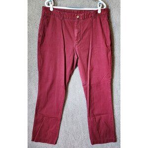 Vineyard Vines Red Straight Leg Chino Pants Size 38 x 32 100% Cotton